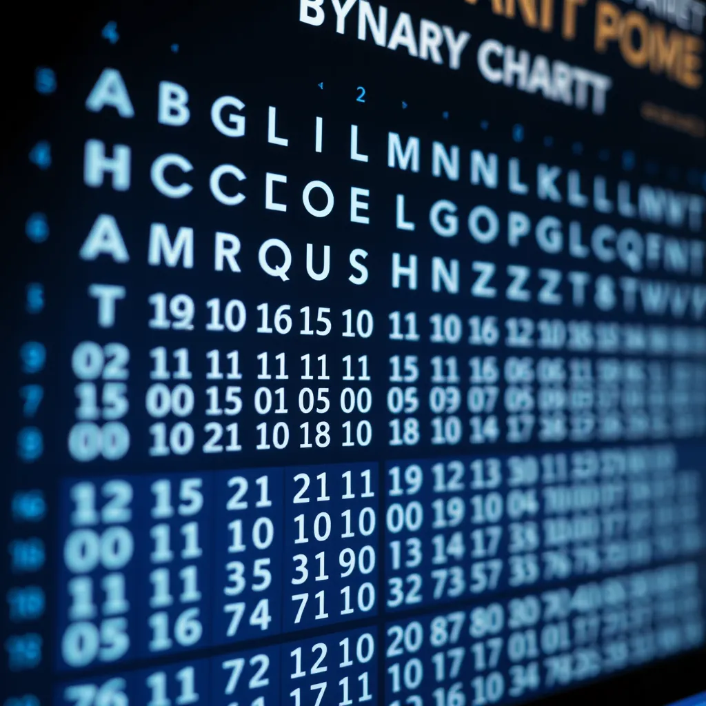 Understanding the Binary Alphabet Chart | learnbinaryindia