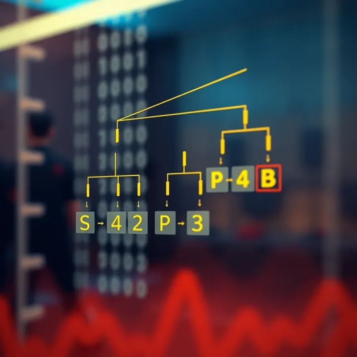 Illustration demonstrating insertion, search, and deletion operations on a binary search tree with highlighted nodes