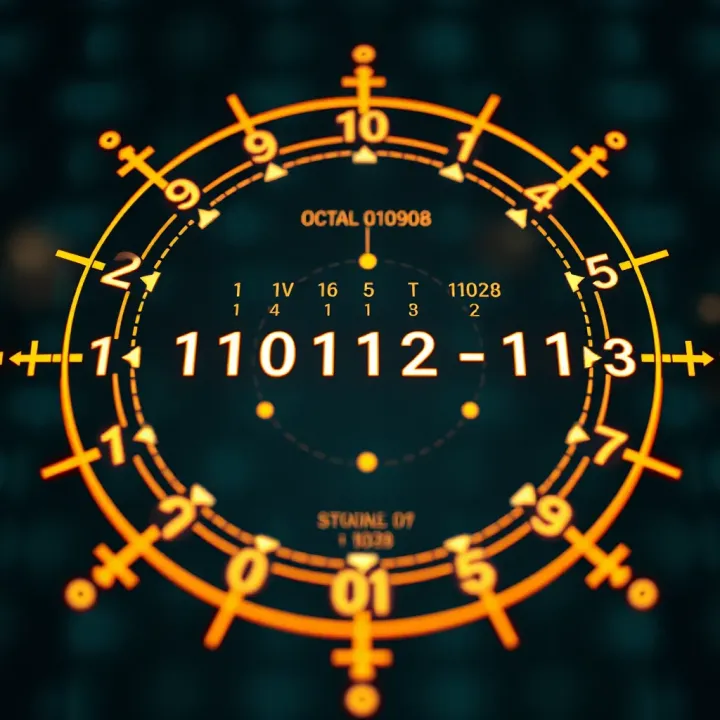 Visual Representation of Binary to Octal Conversion Diagram illustrating the conversion of a binary number into its octal equivalent using grouping method