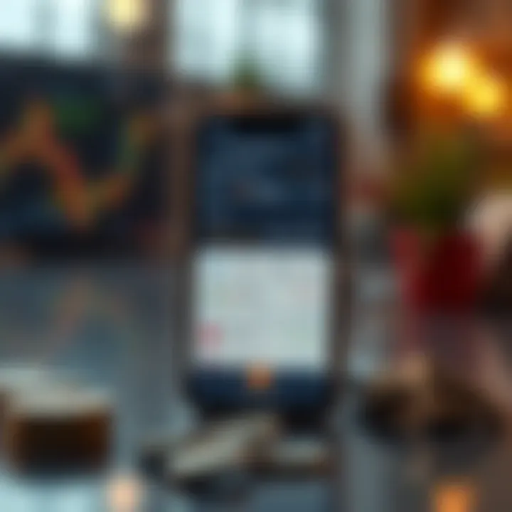 Mobile Trading Platform Emphasizing Affordable Investment Entry Points Mobile phone with a trading app open highlighting low minimum deposit feature and investment categories