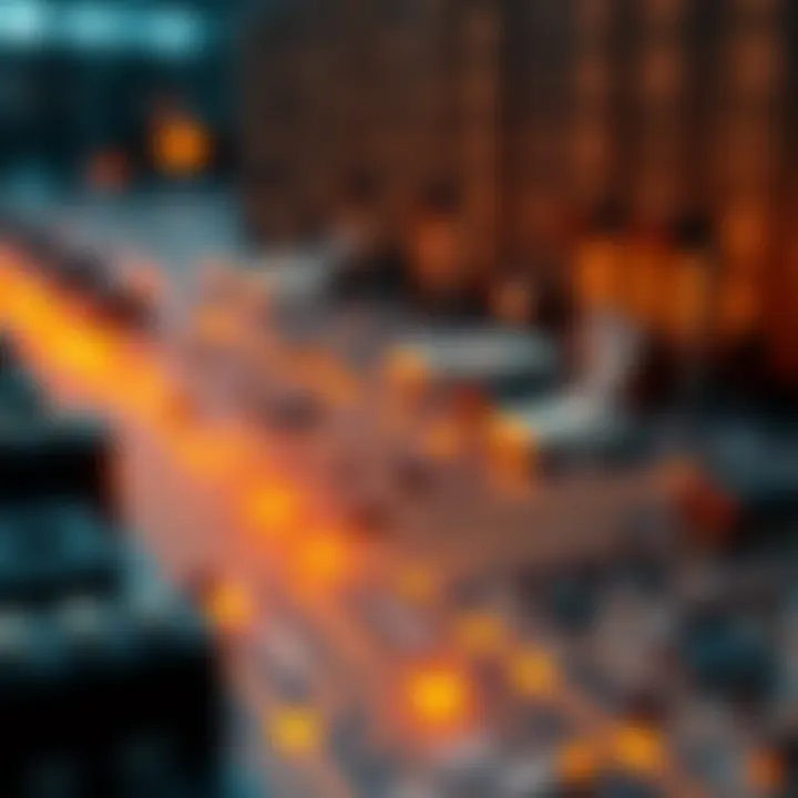 Illustration of binary operations with logic gates and digital circuits