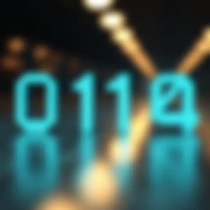 Example of binary number converted into octal with grouping visualization
