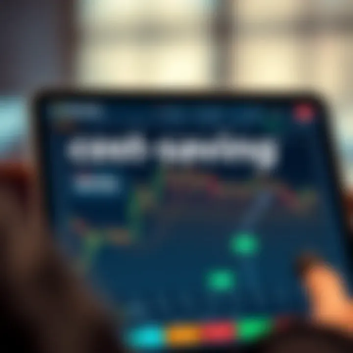 Cost-Saving Features Highlighted on a Trading Platform User interface showcasing cost-saving features on a trading application