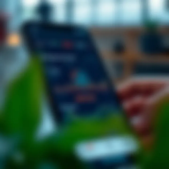 User interface of a trading app highlighting key features like security and tools