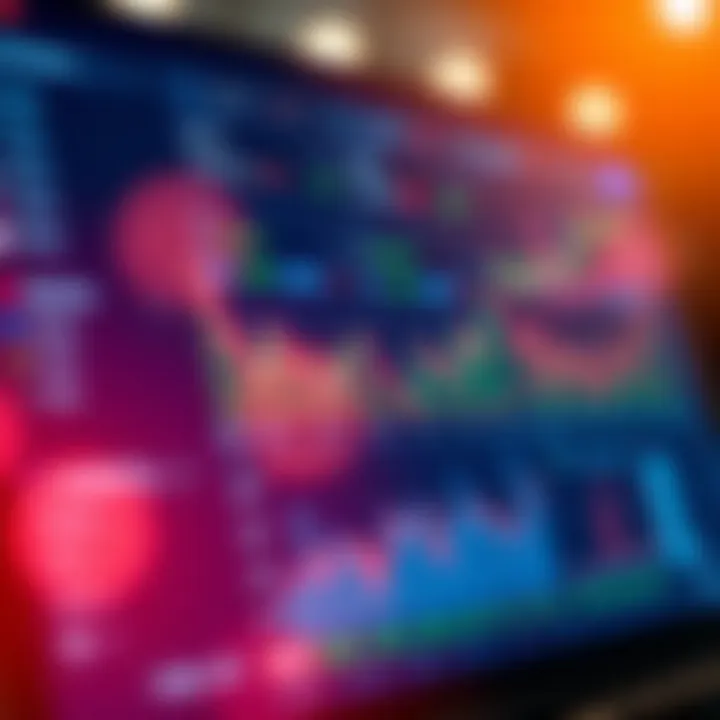 Dashboard of a trading application showing market trends and various stock options