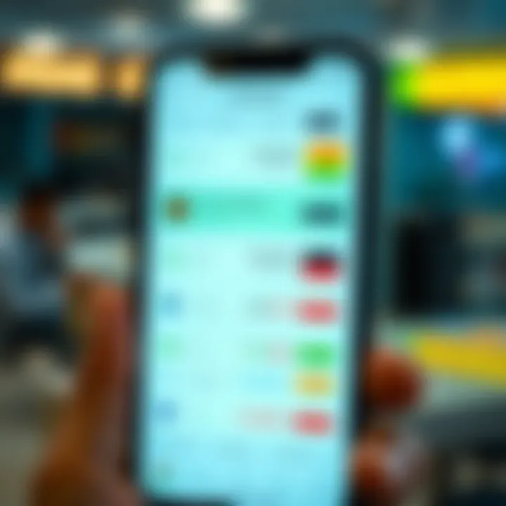 User interface showcasing diverse investment options on a mobile money trading application in India