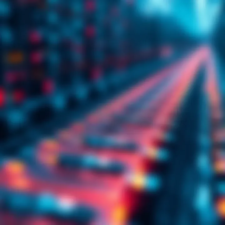 Visualization of linear search scanning elements sequentially in an array