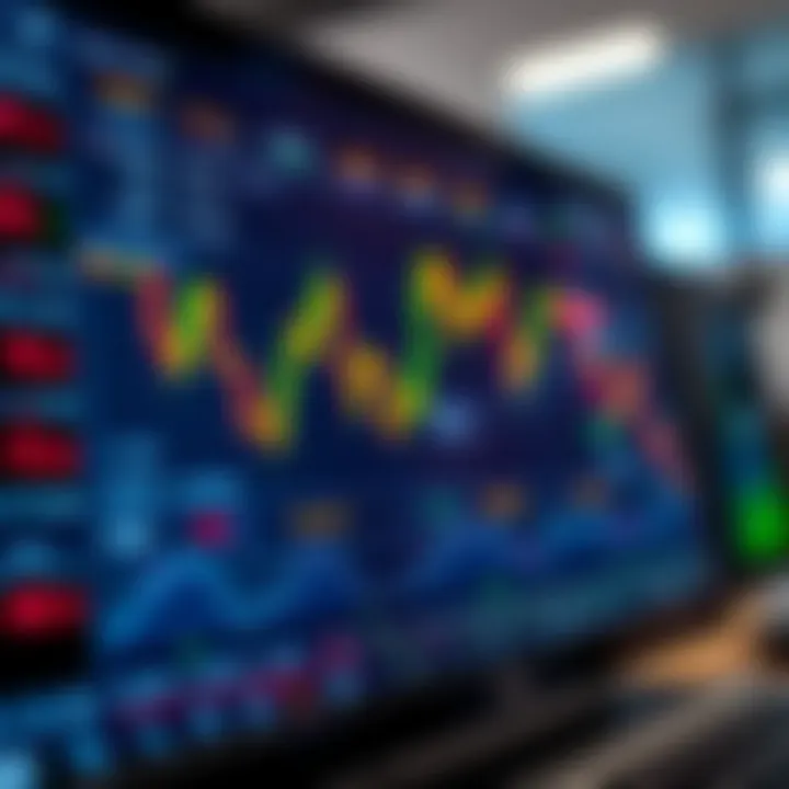 Digital forex trading platform interface displaying currency pairs and trading options