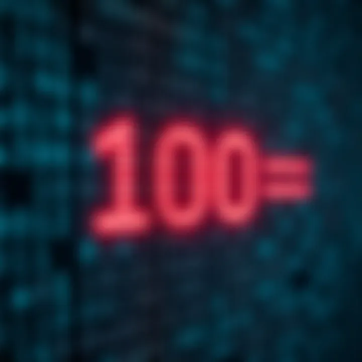 Visual representation showing the conversion of a binary sequence to its decimal equivalent