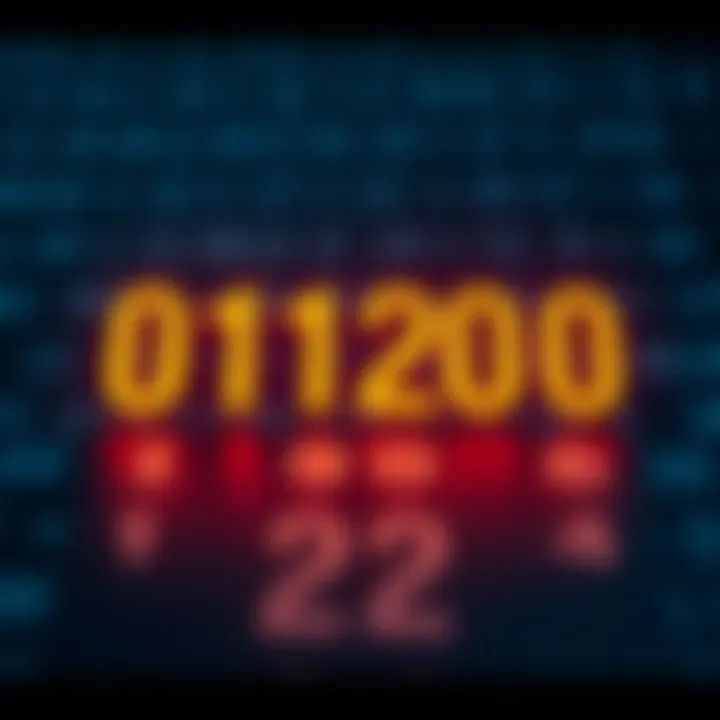 Illustration displaying the division by two method for transforming decimal numbers into binary representation