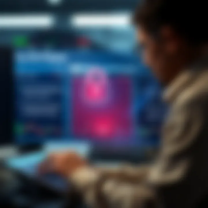 Secure digital interface highlighting encryption and protection features for financial transactions