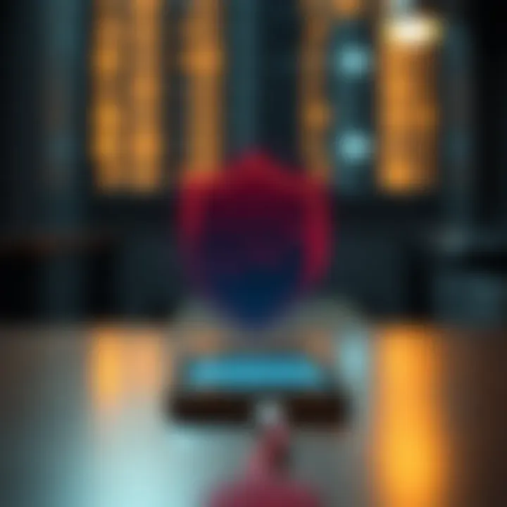 Security and Regulatory Compliance in Indian Trading Apps Illustration showing a shield symbol over a smartphone representing regulatory compliance and security in digital trading platforms