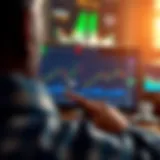 User interface of a reliable trading application showing stock charts and market data