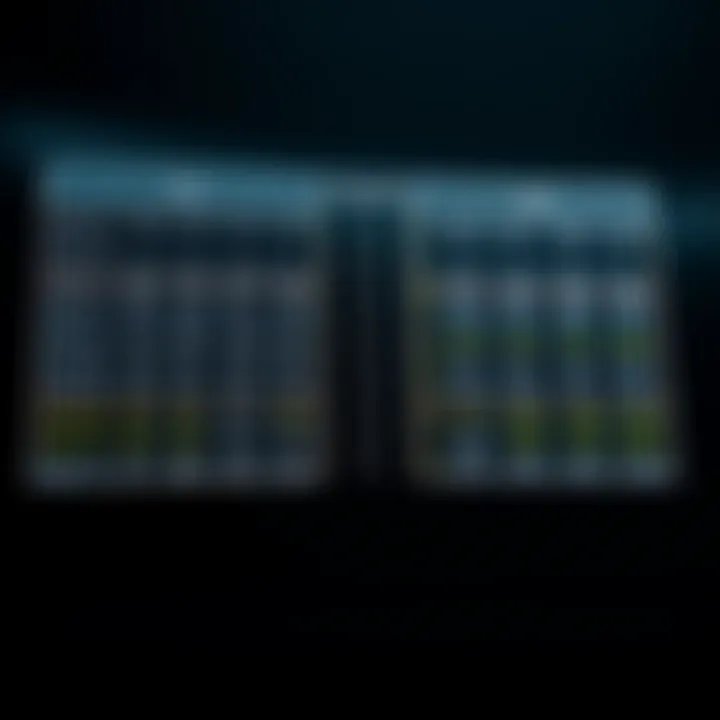 Table illustrating dynamic programming approach with cost and root matrices used for constructing optimal binary search trees