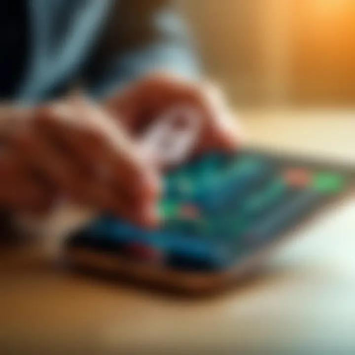 Secure lock symbol overlaid on a smartphone displaying stock market graphs