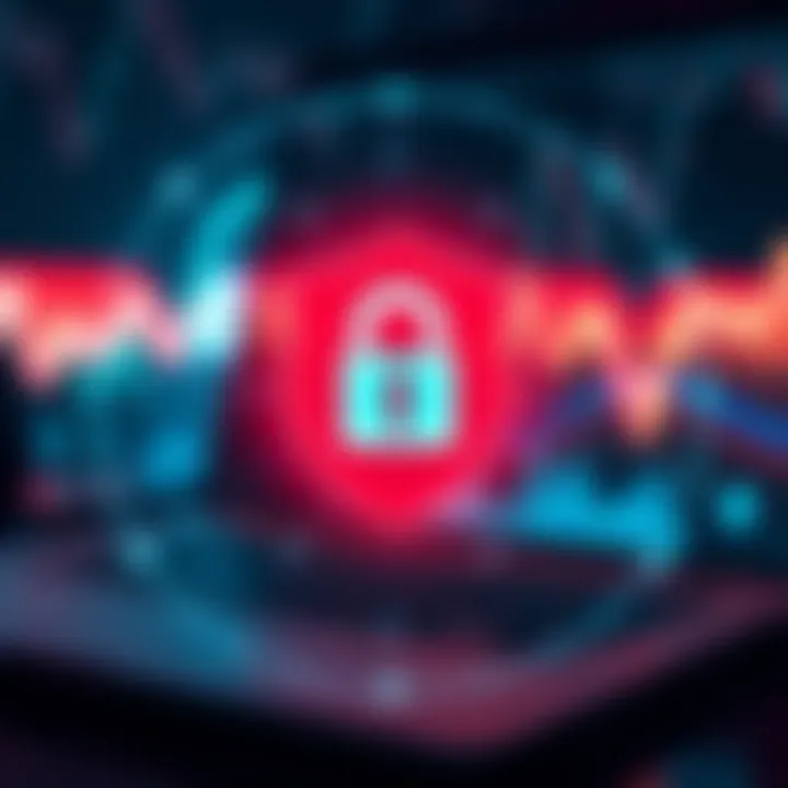 Security and Safety Features in Online Shares Trading Platforms Illustration of secure digital transactions representing safety features in online trading platforms with lock and shield icons