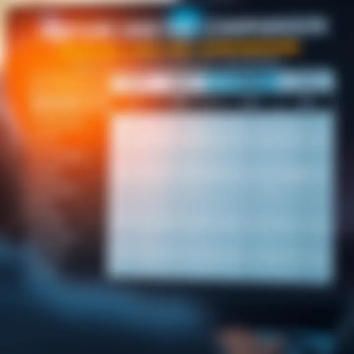 Comparison chart highlighting features, fees, and security metrics of popular trading applications