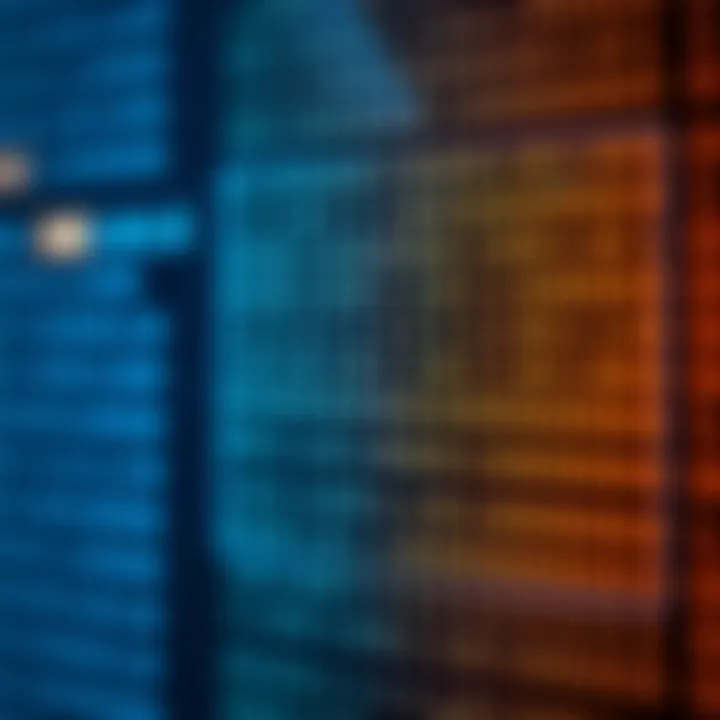 Diagram illustrating the binary code system with ones and zeros arranged in a grid representing digital data