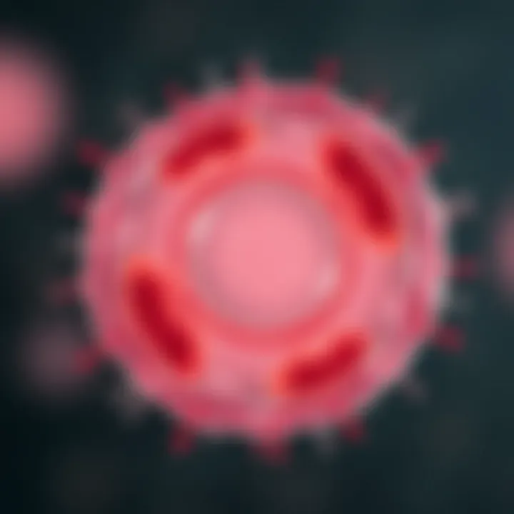 Illustration of a bacterial cell undergoing binary fission depicting cellular changes during reproduction
