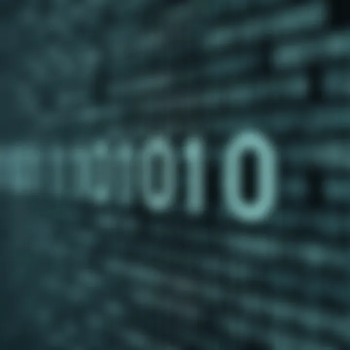 Visual representation of binary digits transforming into Gray code sequence