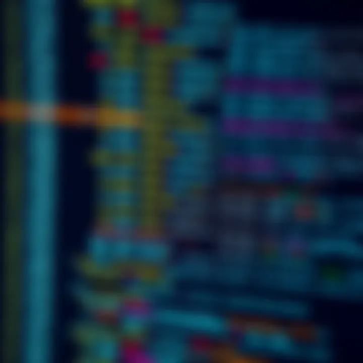 Binary Search Algorithm Example in Code Code snippet showcasing binary search algorithm implementation in a programming language