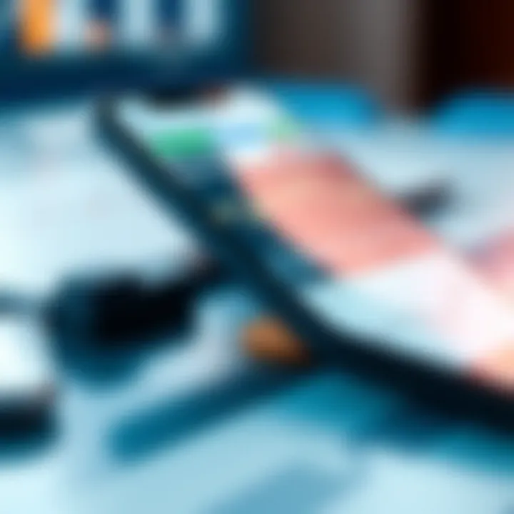 User Interface of a Minimum Investment Trading Application in India Mobile device displaying a stock market trading application interface with charts and investment options