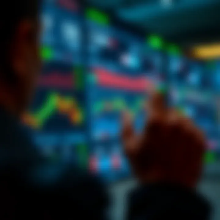 User interface of a mock stock trading app showing simulated market data and virtual portfolio performance