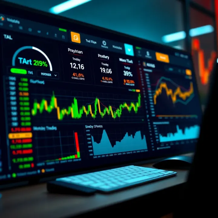 Dashboard interface displaying tools and analytics for options trading