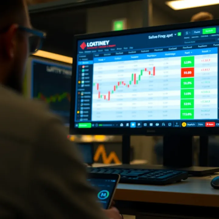 Comparison of features and safety aspects of various trading platforms on a digital screen