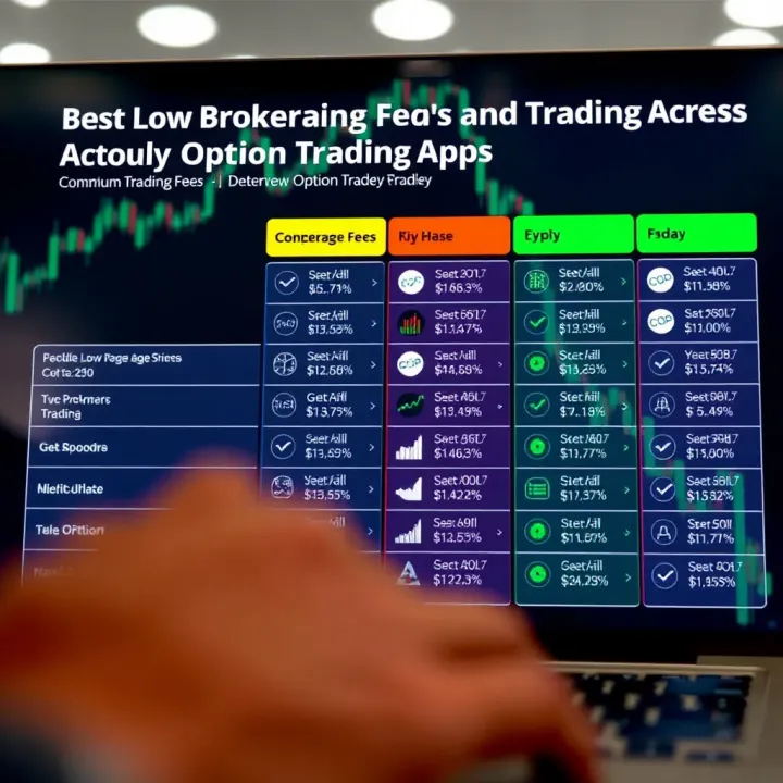 Comparison chart of popular option trading apps highlighting brokerage fees and key features