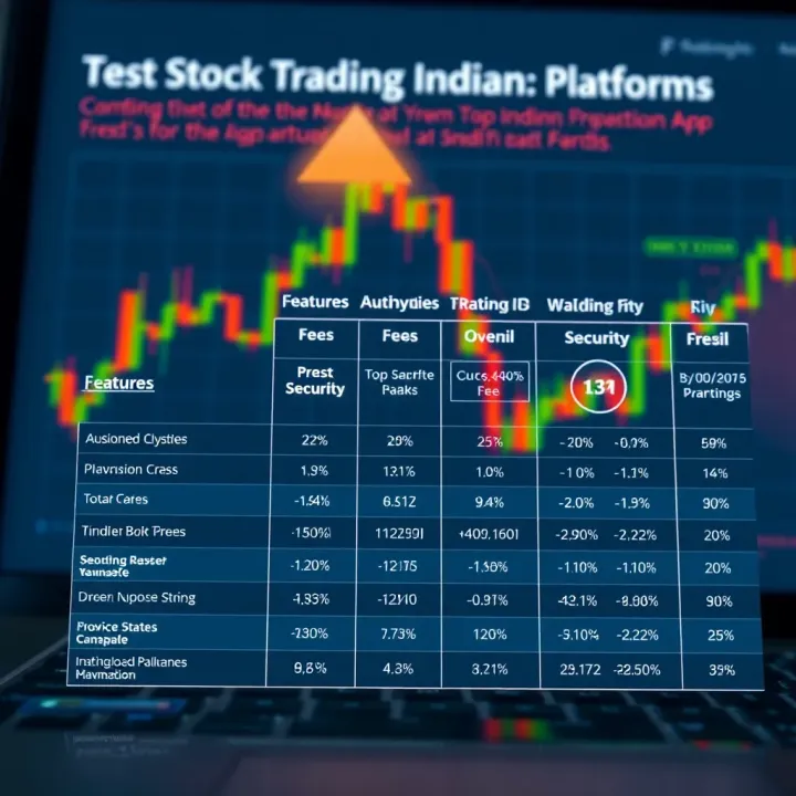 Comparison chart showing features, fees, and security ratings of top stock trading platforms in India