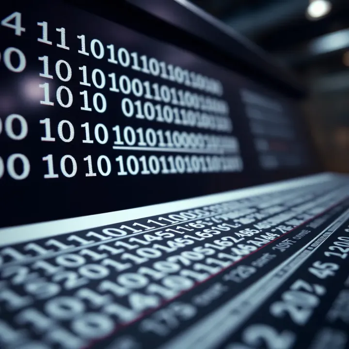 Visual guide showing conversion from decimal numbers to binary code with examples