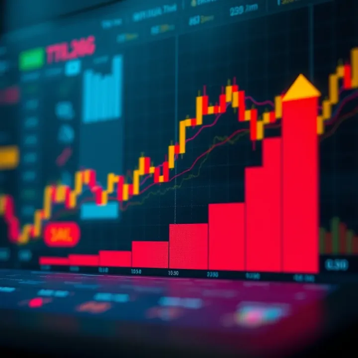 Graph depicting growth and learning in stock trading skills using virtual trading tools without financial risk