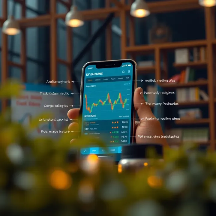 Illustration showing key features and benefits of online stock trading apps for Indian investors