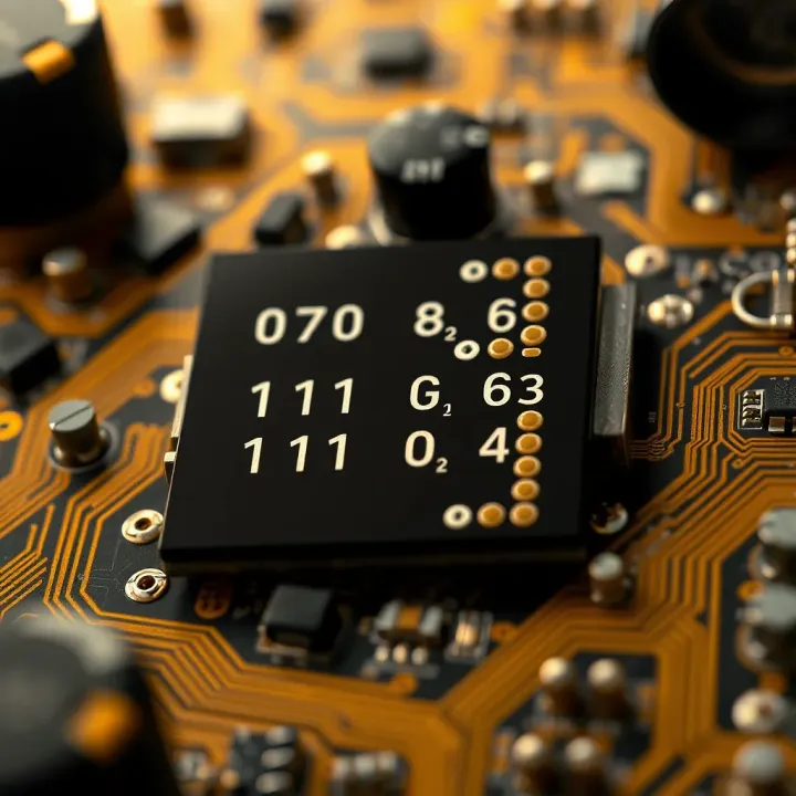 Circuit schematic showing connections and components for Gray code conversion