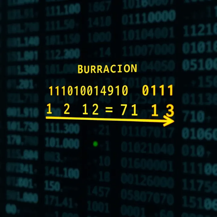 Diagram illustrating the borrowing technique for binary subtraction with binary digits and arrows showing borrowing action