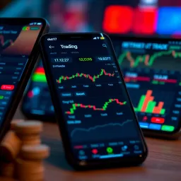Comprehensive Trading Dashboard of India's Leading App Mobile screen displaying a comprehensive trading dashboard with charts and financial data