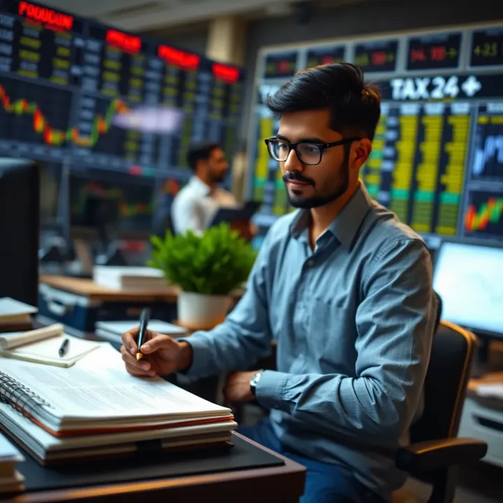 Illustration of compliance and record-keeping essentials for intraday traders managing taxation effectively