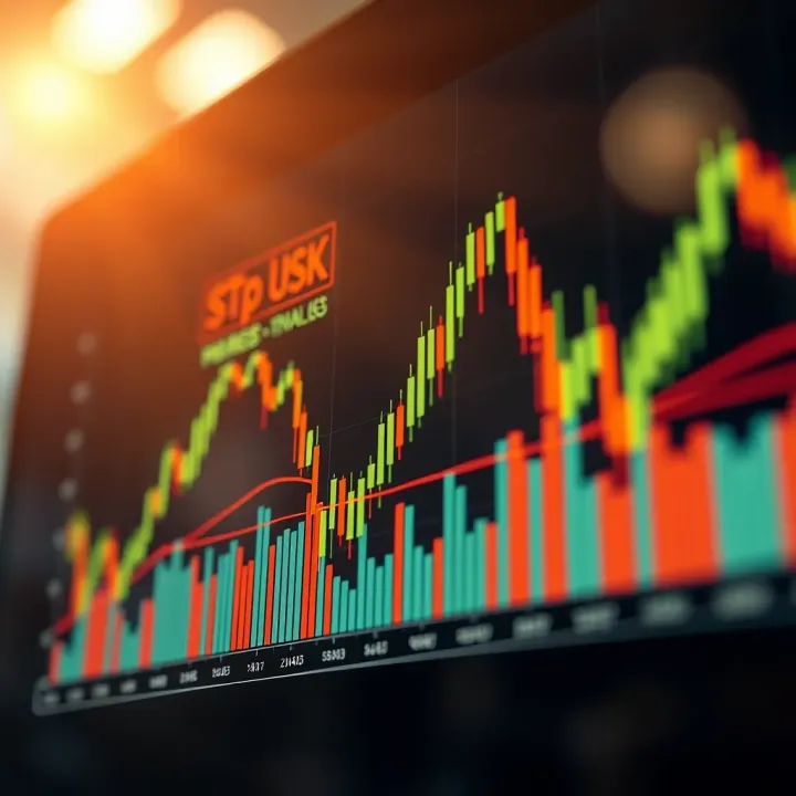 Graph depicting risk management strategies with stop-loss and take-profit indicators