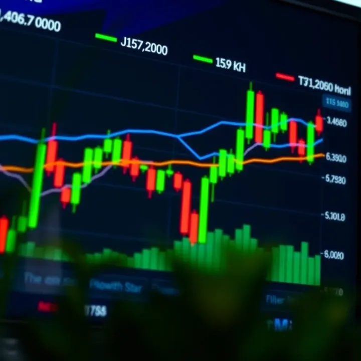 Chart displaying a morning star candlestick pattern with a long red candle, a small-bodied candle, and a large green candle signaling bullish momentum