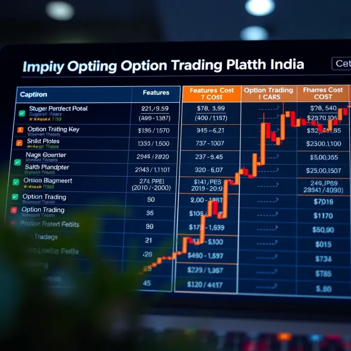 Comparison chart highlighting features and costs of popular option trading platforms in India