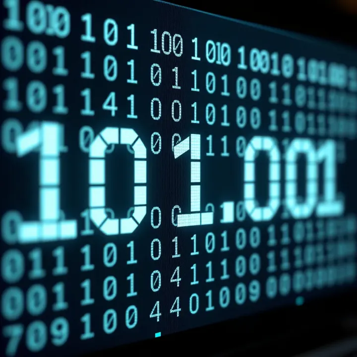 Binary Digits and Their Role in Computer Systems Visual representation of binary digits forming computer code with digital background