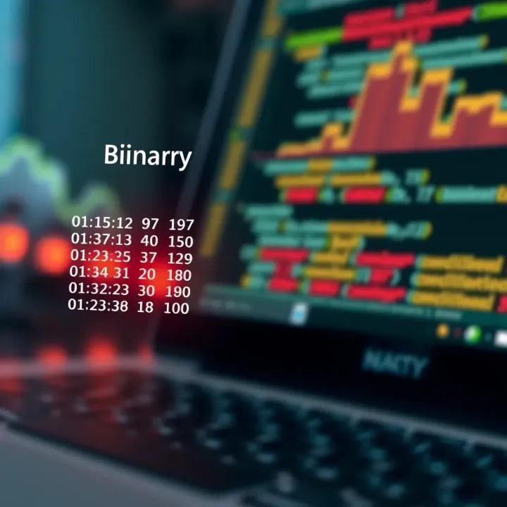 Diagram showing difference between binary and text file data representation
