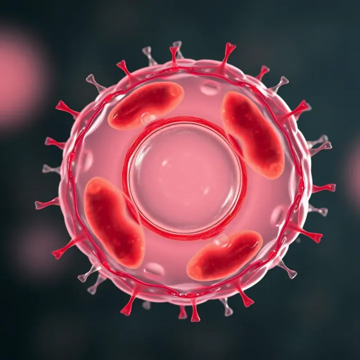 Illustration of a bacterial cell undergoing binary fission depicting cellular changes during reproduction