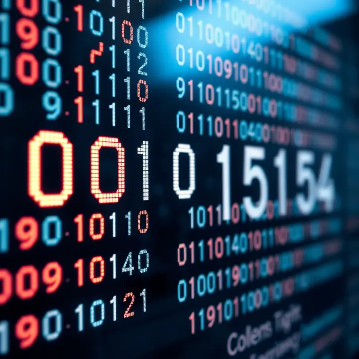 Diagram showing binary digits representing a decimal value in a computer system