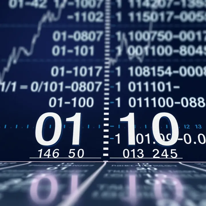 Visual comparison of decimal and binary numeral conversions with arithmetic operations