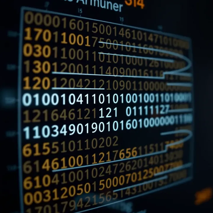 Diagram illustrating the structure and place values of a binary number system