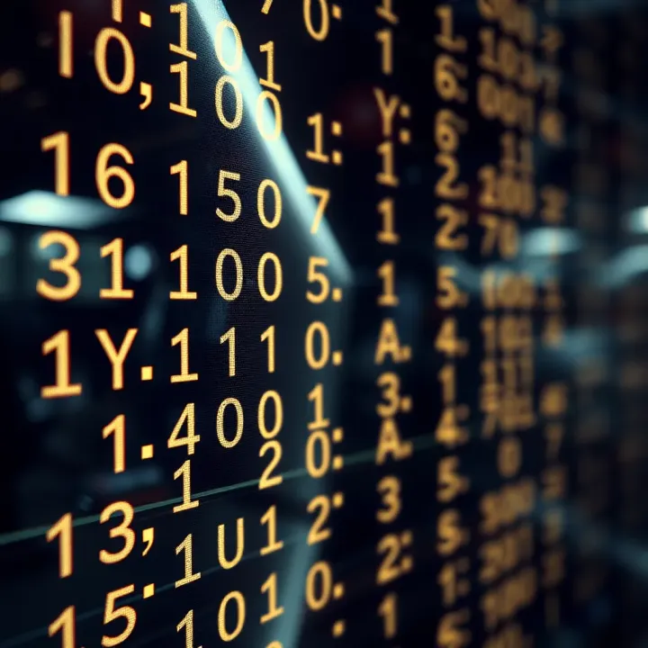Binary Digits Transformed into English Characters via Encoding Diagram illustrating binary digits converting into English letters through character encoding