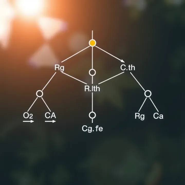 Diagram showing a binary tree structure with nodes connected by branches