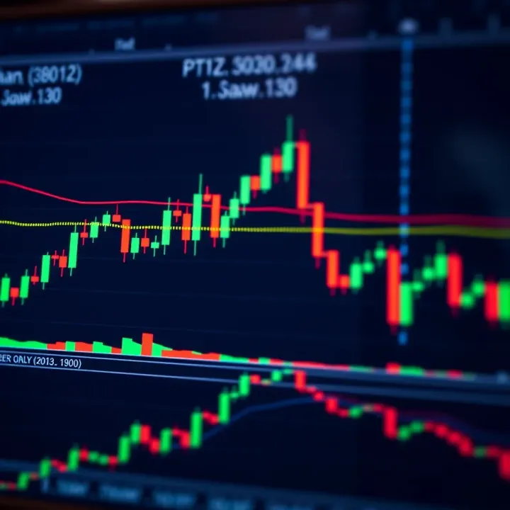 Illustration of basic candlestick chart showcasing bullish and bearish patterns with price movement